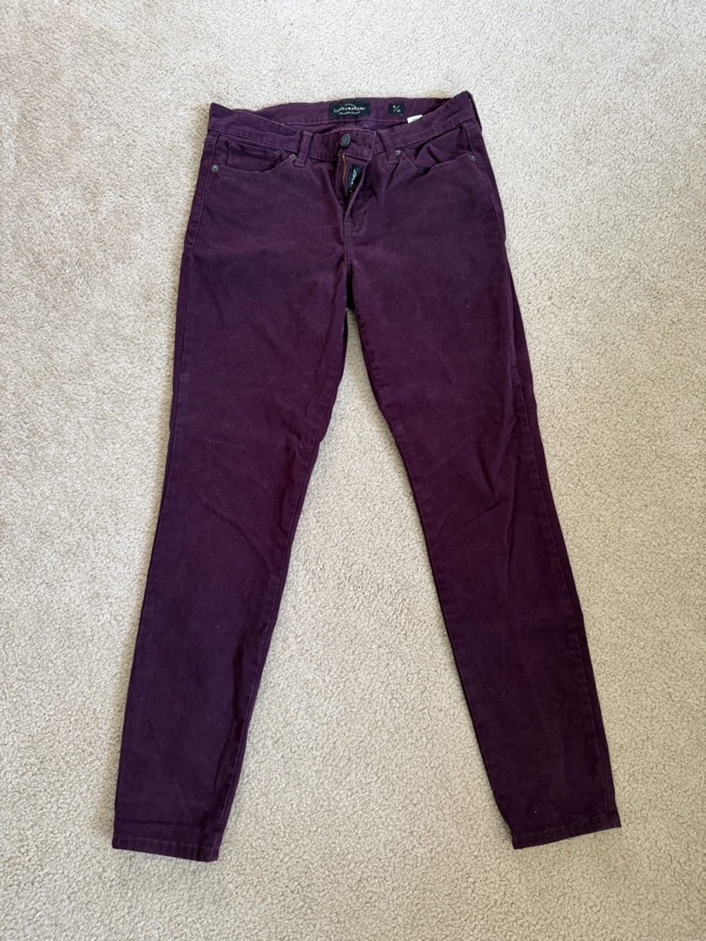 Lucky Brand Deep Plum Slim Jeans